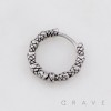 GOTHIC SNAKE SCALE DRAGON SKIN 316L SURGICAL STEEL EARRING - 01 (ONE) PIECE